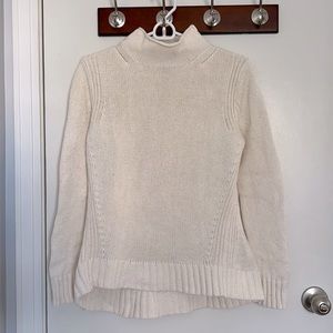 Women’s J.Crew Mockneck Cream Sweater Small